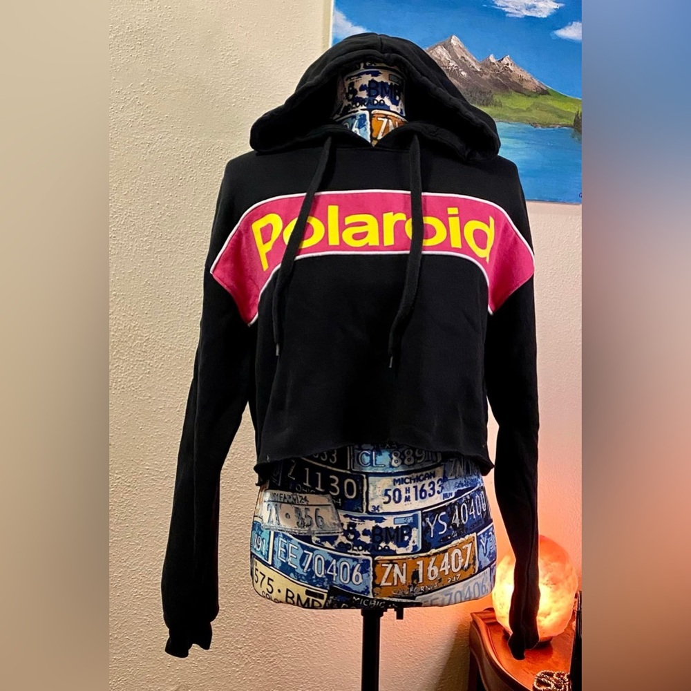 Polaroid Cropped Sweatshirt